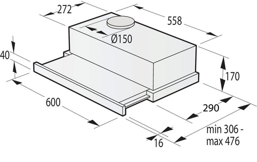 EAN 3838782388446 - Gorenje TH62E4X Semintegrada (extraíble) Acero inoxidable 450 m³/h imagen 1