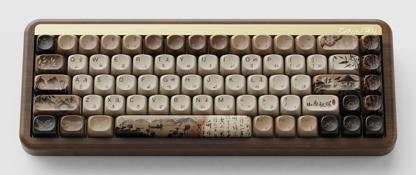 EAN 6925758630528 - Akko MU01 Mountain Seclusion teclado Juego USB + RF Wireless + Bluetooth QWERTY Inglés de EE. UU. Madera imagen 2
