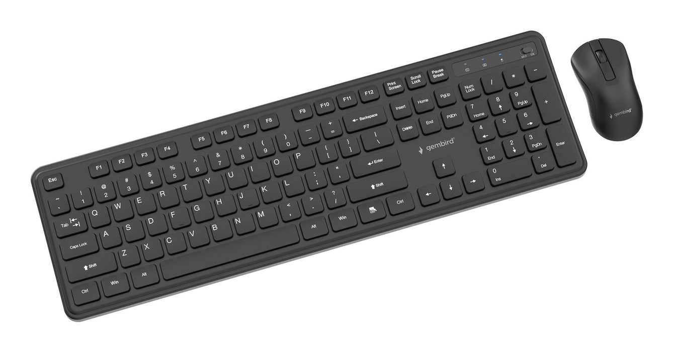 EAN 8716309136808 - Gembird KBS-WPS-01 teclado Ratón incluido Oficina RF inalámbrico QWERTY Internacional de EE.UU. Negro imagen 4