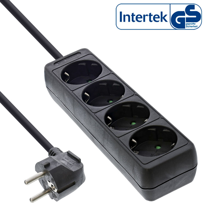 EAN 4043718297887 - InLine 16443E base múltiple 3 m 4 salidas AC Interior Negro imagen 1