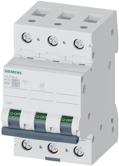 EAN 4001869388861 - Siemens 5SL6316-6 corta circuito Disyuntor en miniatura Tipo B 3 imagen 1