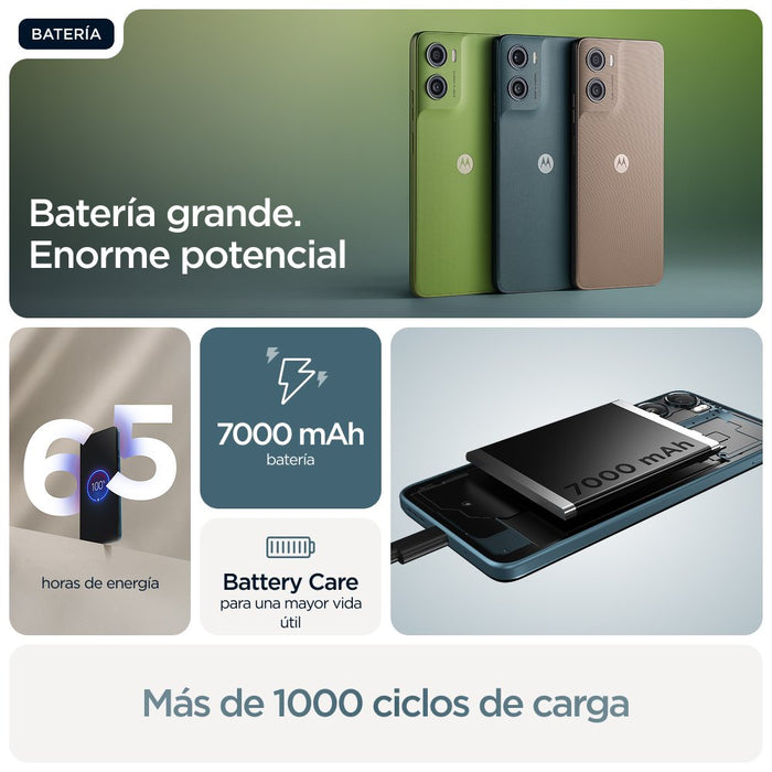 EAN 840493609096 - Motorola moto g06 power 17,5 cm (6.88") SIM doble Android 15 4G USB Tipo C 8 GB 256 GB 7000 mAh Azul imagen 13