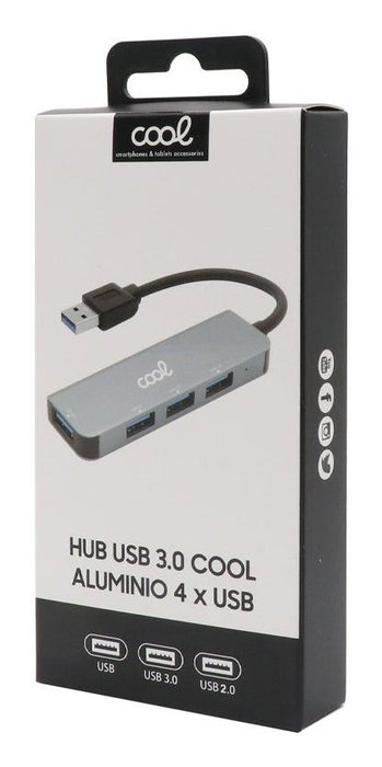 EAN 8434847053752 - COOL Accesorios 8434847053752 hub de interfaz USB 3.2 Gen 1 (3.1 Gen 1) Type-A 640 Mbit/s Gris imagen 2