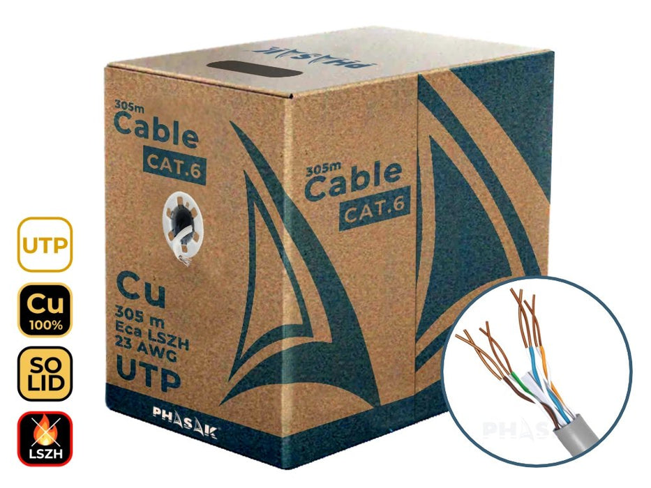 EAN 5605922000401 - Phasak PHR 652 cable de red Gris Cat6 U/UTP (UTP) imagen 5