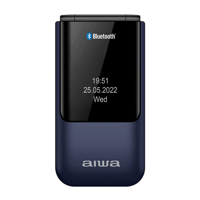 EAN 8435256897555 - Aiwa FP-24BL teléfono móvil 6,1 cm (2.4") 91,7 g Negro, Azul Característica del teléfono imagen 2