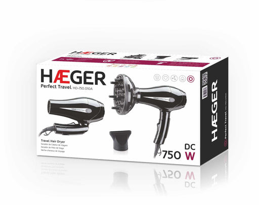 EAN 5608475015304 - Haeger Perfect Travel secador 750 W Negro imagen 2