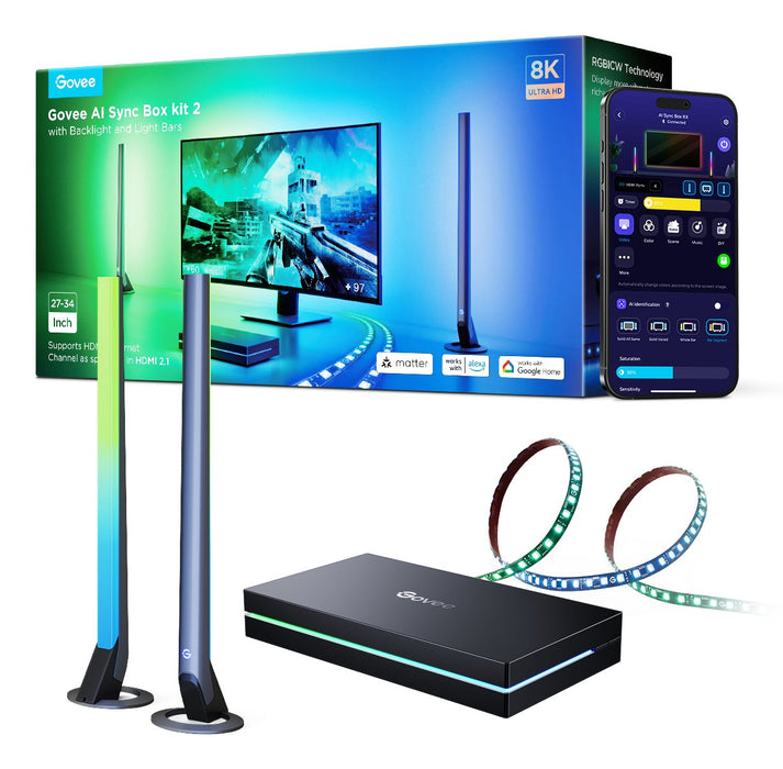 EAN 6974316990383 - Govee AI Sync Box Kit 2 Kit de iluminación inteligente Wi-Fi/Bluetooth imagen 1