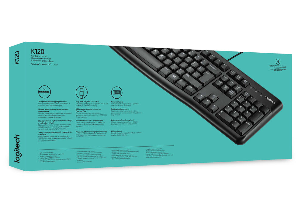 EAN 5099206021341 - Logitech Keyboard K120 for Business teclado Universal USB AZERTY Francés Negro imagen 10