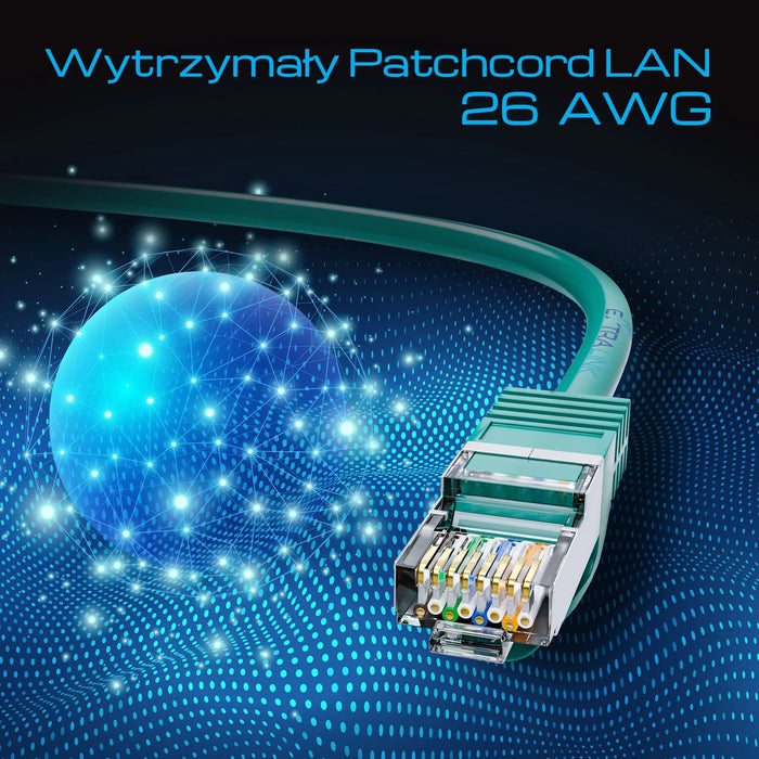 EAN 5906168638763 - Extralink Kat.7 S/FTP 2m 20G Zielony | Patchcord LAN | Miedź Kabel sieciowy skrętka (EX.38763) imagen 2