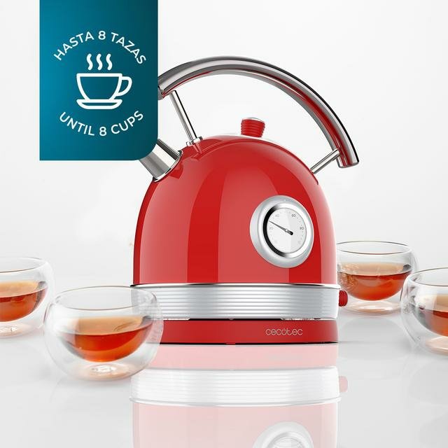 EAN 8435484019811 - Cecotec Thermosense 420 tetera eléctrica 1,8 L 2200 W Cromo, Rojo imagen 4
