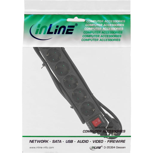 EAN 4043718168590 - InLine 16461S base múltiple 1,5 m 6 salidas AC Negro imagen 2