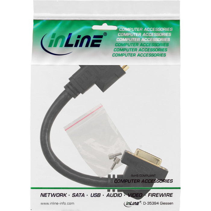EAN 4043718198191 - InLine 17301G cambiador de género para cable DVI-I Negro imagen 2