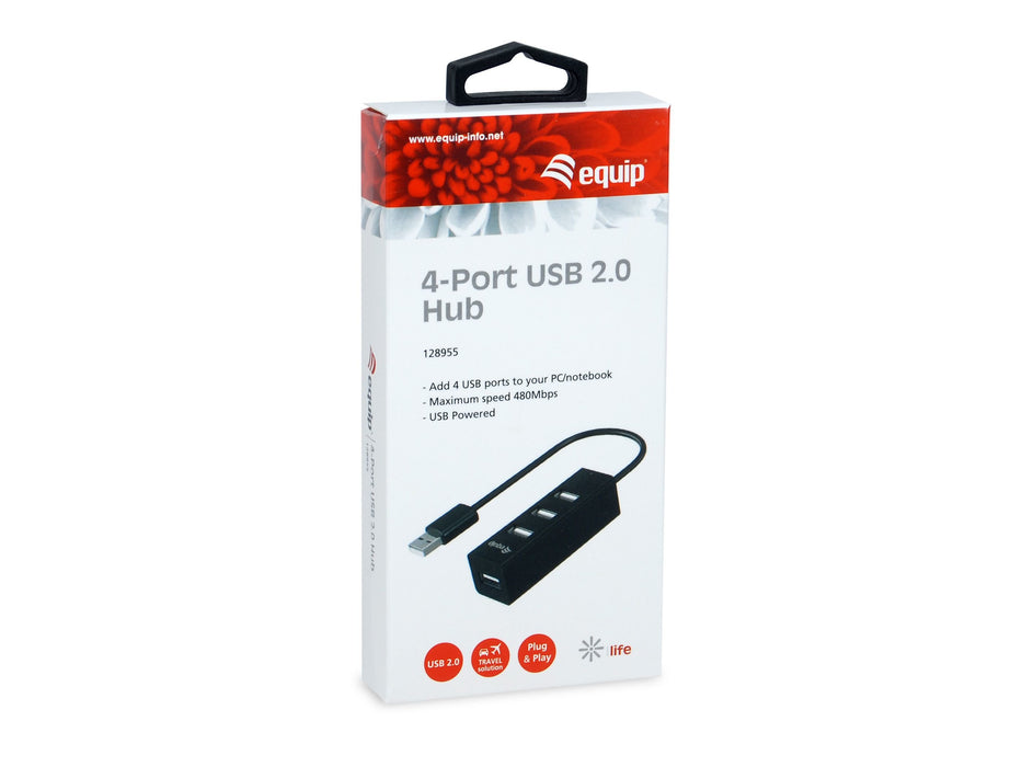 EAN 4015867225318 - Equip 128955 hub de interfaz USB 2.0 480 Mbit/s Negro imagen 3