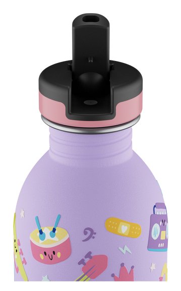 EAN 8059388263066 - 24Bottles Music Friends Uso diario 250 ml Silicona, Acero inoxidable Púrpura imagen 3