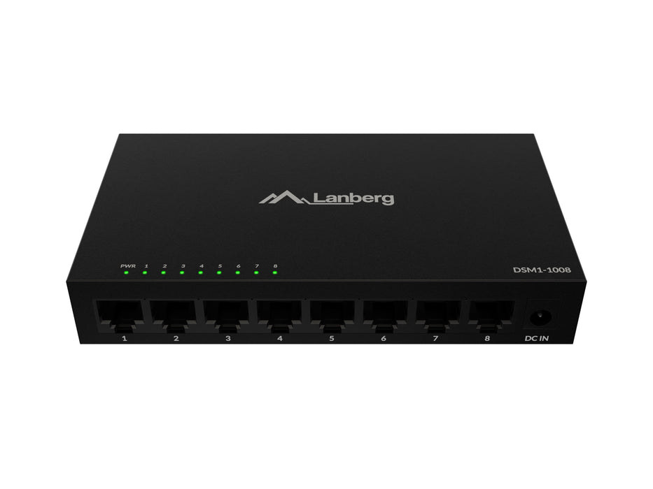 EAN 5901969447767 - Lanberg DSM1-1008 switch No administrado Gigabit Ethernet (10/100/1000) Escritorio Negro imagen 5