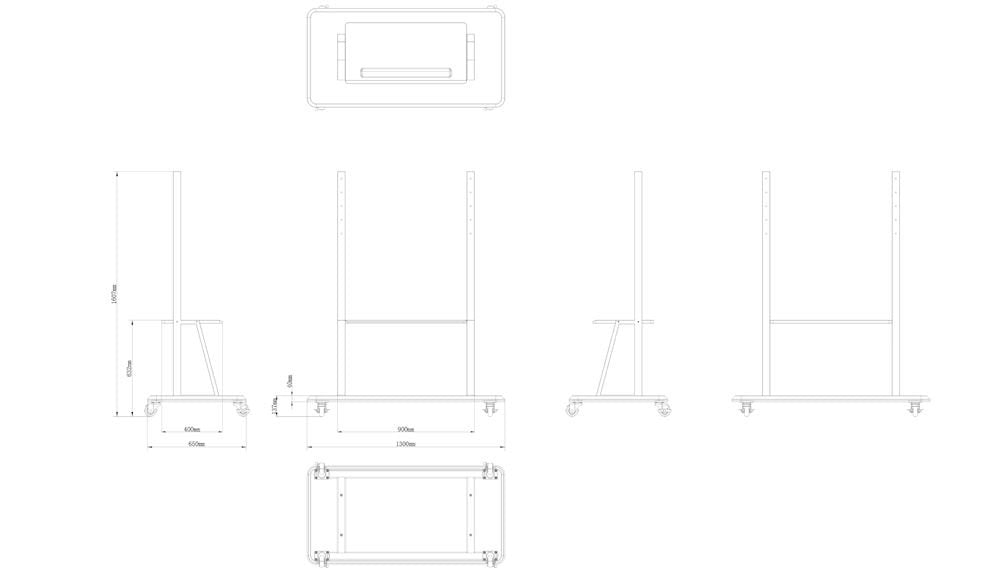 EAN 5055387668638 - Optoma ST05 soporte para monitor 2,18 m (86") Piso Negro imagen 4