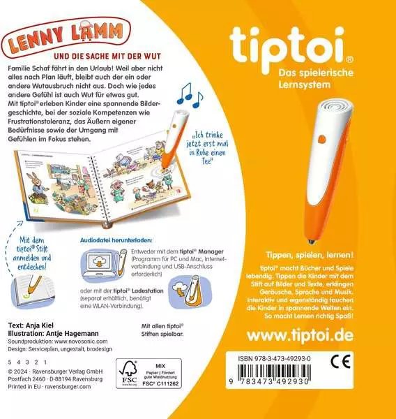 EAN 9783473492930 - tiptoi Lenny Lamm und die Sache mit der Wut libro Niños Alemán 16 páginas Tapa dura imagen 2