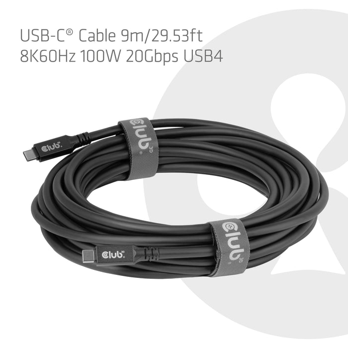 EAN 8719214473938 - CLUB3D CAC-2509 cable USB USB4 Gen 2x2 9 m USB C 20 Gbit/s Negro imagen 2