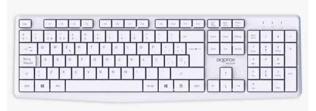 EAN 8435099535294 - Approx APPMX420W teclado Ratón incluido Hogar / Oficina RF inalámbrico QWERTY Español Blanco imagen 3