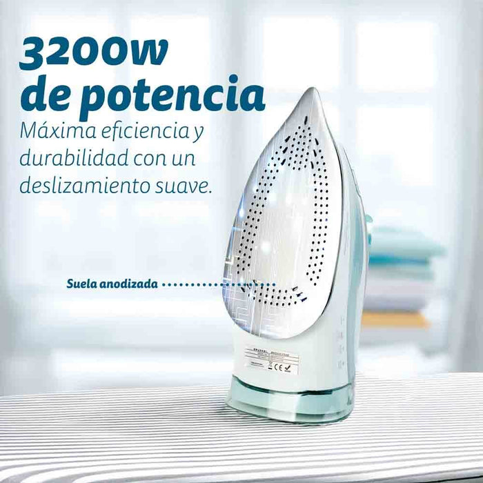 EAN 8426156018461 - Grunkel PL-3200MAXTOP plancha Plancha a vapor 3200 W Azul imagen 2