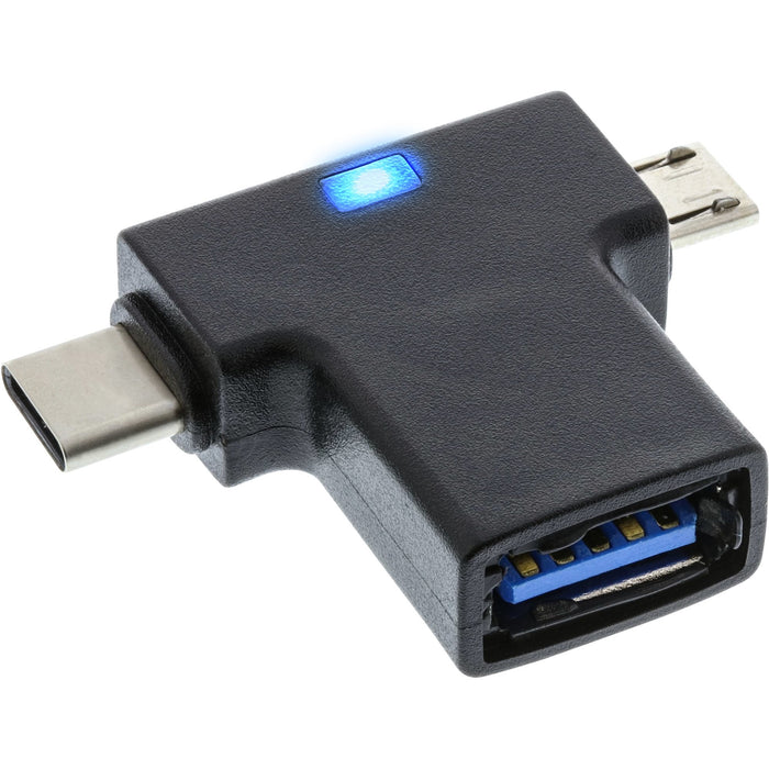 EAN 4043718277087 - InLine 35804 cambiador de género para cable USB type C male / micro USB male USB Type C, Micro-USB Negro imagen 2
