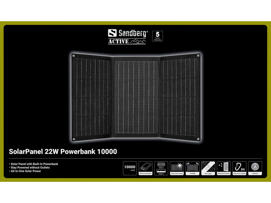 EAN 5705730421440 - Sandberg 421-44 cargador de dispositivo móvil Universal Negro Batería, Solar Exterior imagen 6
