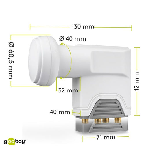 EAN 4040849672712 - Goobay 67271 convertidor low noise block (lnb) Gris, Blanco imagen 2