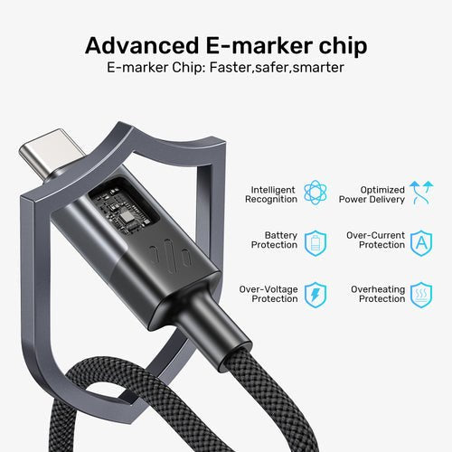 EAN 4894160058928 - UNITEK PD 60W USB-C 3M cable USB USB 2.0 USB C 0,48 Gbit/s Negro imagen 10