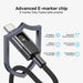 EAN 4894160058928 - UNITEK PD 60W USB-C 3M cable USB USB 2.0 USB C 0,48 Gbit/s Negro imagen 10