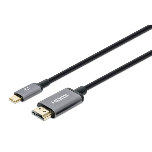 EAN 0766623153591 - Manhattan 153591 adaptador de cable de vídeo 1 m HDMI tipo A (Estándar) USB Tipo C Negro, Gris imagen 1