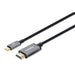 EAN 0766623153591 - Manhattan 153591 adaptador de cable de vídeo 1 m HDMI tipo A (Estándar) USB Tipo C Negro, Gris imagen 1