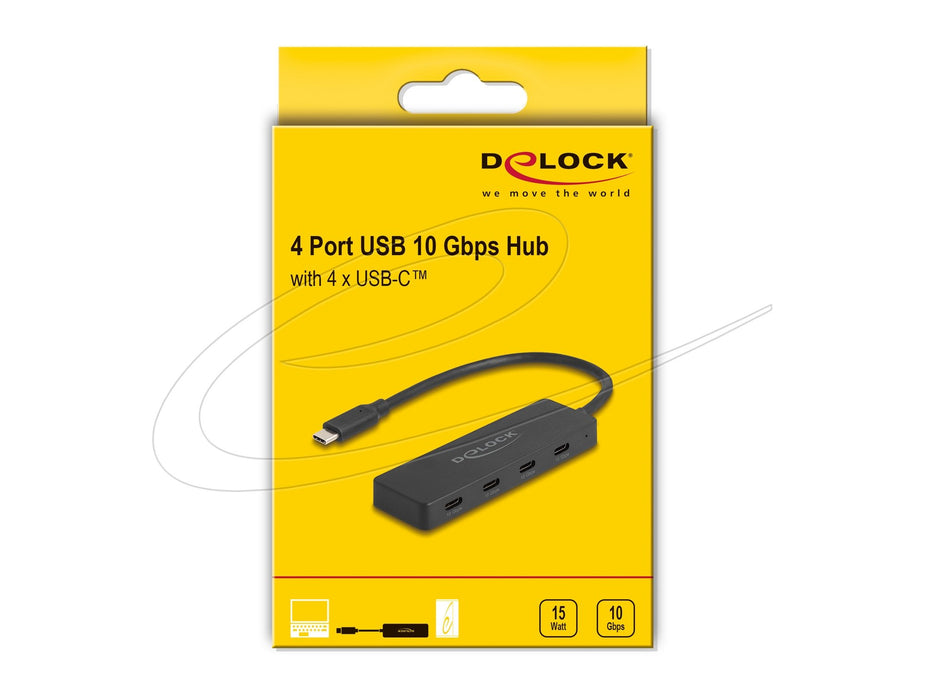 EAN 4043619643226 - DeLOCK 64322 hub de interfaz USB 3.2 Gen 2 (3.1 Gen 2) Type-C 10000 Mbit/s Negro imagen 3