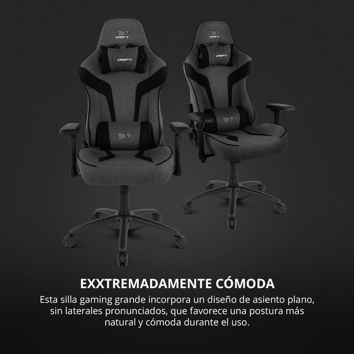 EAN 8436587976605 - DRIFT DR90XXL silla para videojuegos Silla para videojuegos de PC Asiento acolchado Gris, Negro imagen 23