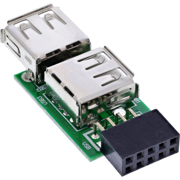 EAN 4043718121236 - InLine 33440I cambiador de género para cable 2x USB-A Verde imagen 2