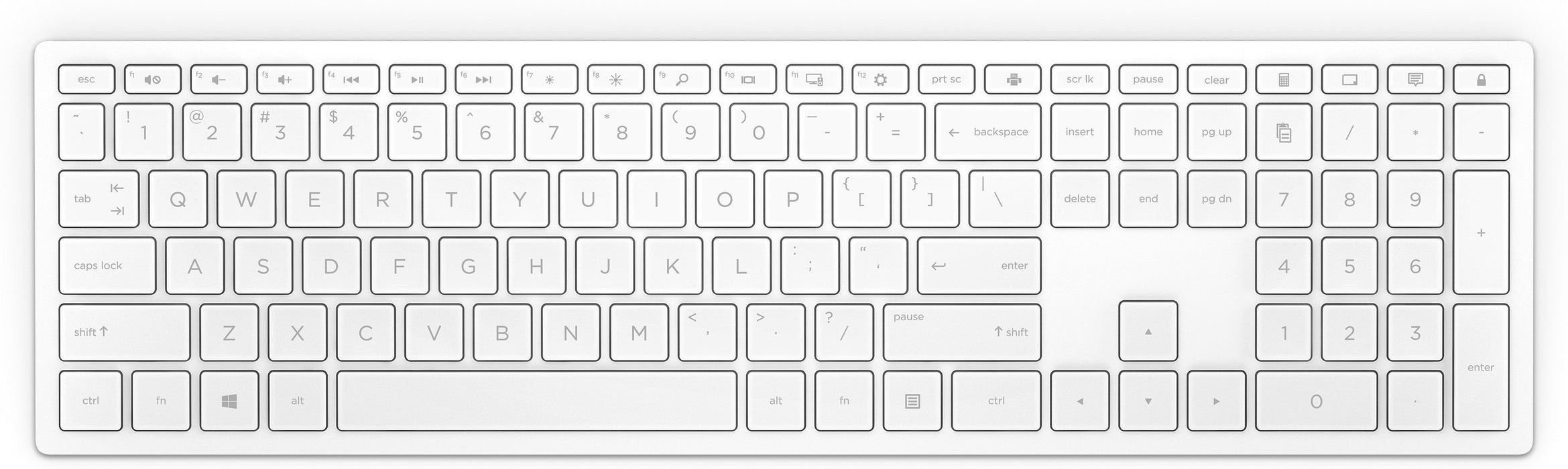 EAN 192545460460 - HP Pavilion Wireless Keyboard 600 White teclado Universal RF inalámbrico QWERTY Inglés imagen 5