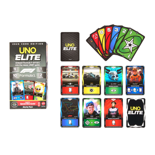 EAN 0194735369768 - Games JLV42 juego de tablero UNO Elite Formula 1 2025 Juego De Cartas Perder las cartas imagen 1