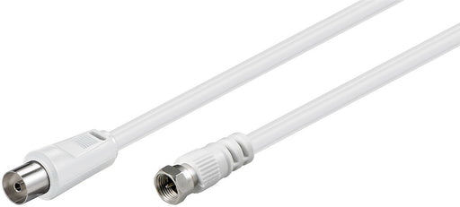 EAN 4040849118302 - Goobay 11830 cable coaxial 3C-2V 2,5 m Tipo F Blanco imagen 2