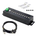EAN 0065030894616 - StarTech.com USB210AIND-USB-A-HUB hub de interfaz USB 2.0 Type-B 480 Mbit/s Negro imagen 7