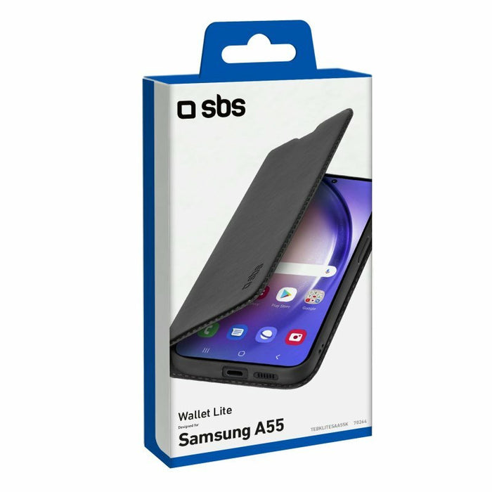 EAN 8018417470264 - SBS TEBKLITESAA55K funda para teléfono móvil 16,8 cm (6.6") Funda cartera Negro imagen 3