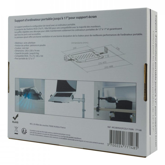 EAN 3700224771485 - MCL MS3B99ASPCEU1709N soporte para ordenador portátil Negro 43,2 cm (17") imagen 7