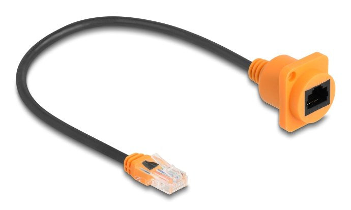 EAN 4043619908042 - DeLOCK 90804 cable de red Negro, Naranja 0,3 m Cat5e U/UTP (UTP) imagen 1