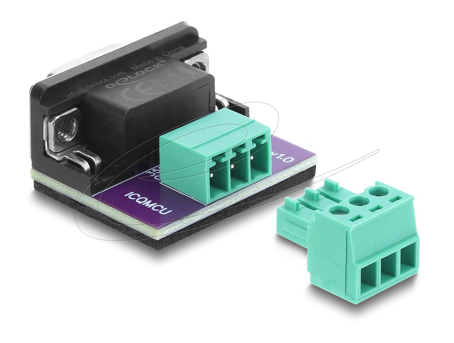 EAN 4043619912933 - DeLOCK 91293 cambiador de género para cable D-Sub 9 3 pin terminal block Negro imagen 2