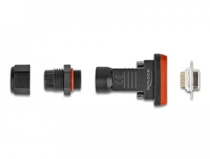 EAN 4043619878031 - DeLOCK 87803 conector D-Sub/9 soldering pin Negro, Naranja imagen 3