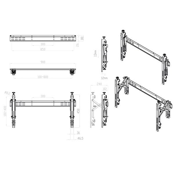 EAN 7611990133468 - ROLINE 17.03.1252 soporte para TV Negro imagen 3