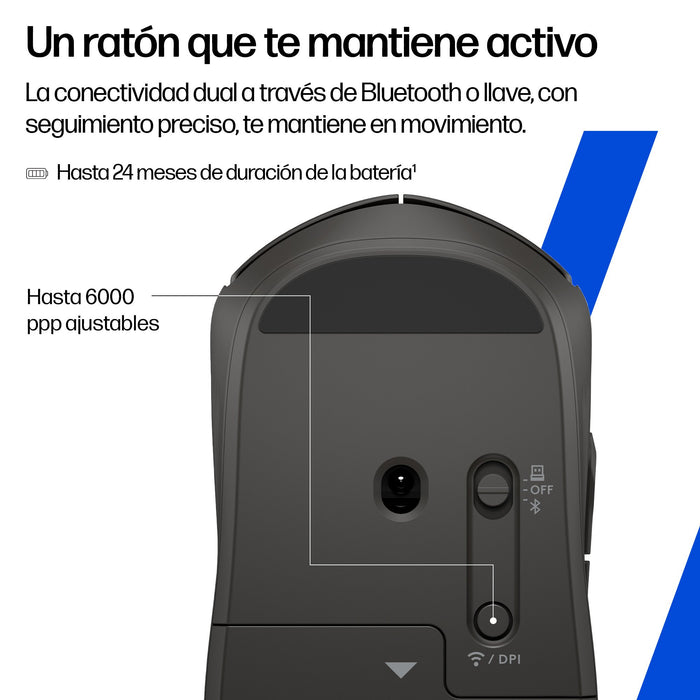 EAN 0198701895213 - HP 405 Quiet ratón Universal Ambidextro RF Wireless + Bluetooth Óptico 1200 DPI imagen 6