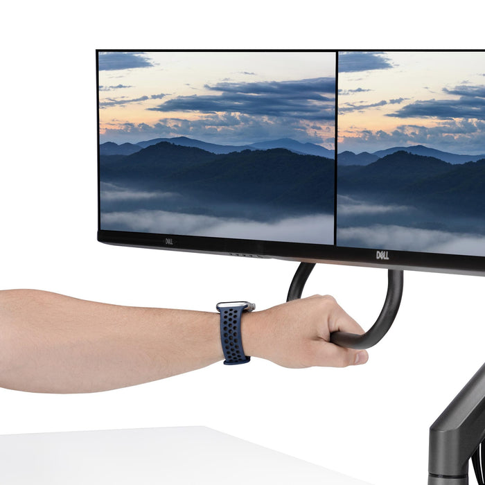 EAN 65030906340 - StarTech.com H2M1AS2-MONITOR-ARM soporte para monitor 68,6 cm (27") Escritorio Negro imagen 8