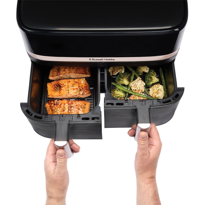 EAN 5038061168167 - Russell Hobbs SatisFry Dual Basket Heißluftfritteuse Doble 9 L Independiente 2800 W Freidora de aire cali imagen 9