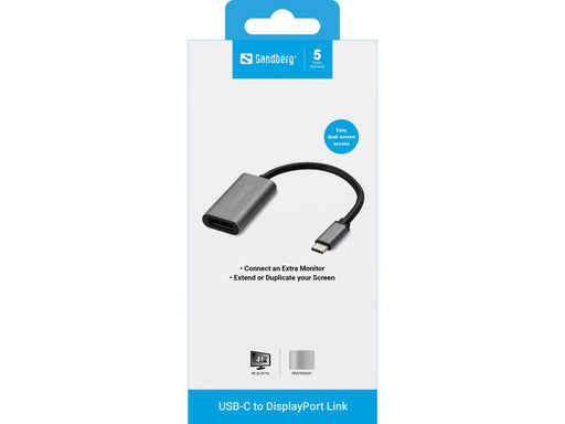 EAN 5705730136191 - Sandberg 136-19 adaptador de cable de vídeo USB Tipo C Gris imagen 2