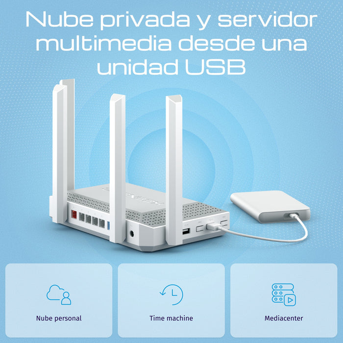 EAN 4897082922537 - Keenetic Titan (KN-1812) router inalámbrico 10 Gigabit Ethernet Doble banda (2,4 GHz / 5 GHz) Blanco imagen 7