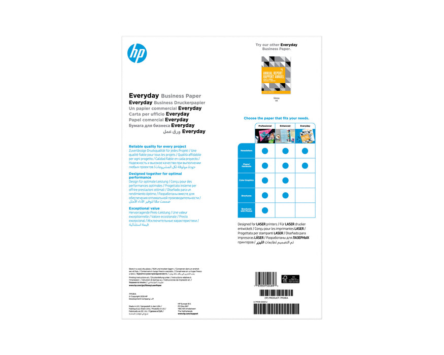 EAN 0193905504893 - HP Everyday Laser Glossy FSC Paper 120 gsm-150 sht/A3/297 x 420 mm papel para impresora de inyección de t imagen 3